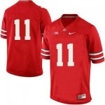 Men's NCAA Ohio State Buckeyes Only Number #11 College Stitched Authentic Nike Red Football Jersey UD20V20HC